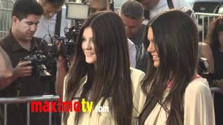 Kendall and Kylie Jenner at quotGLEE THE 3D CONCERT MOVIEquot Premiere [upl. by Zuliram]