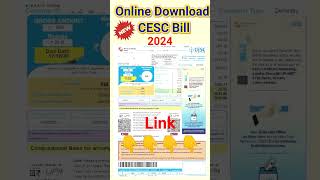 How To Download CESC Duplicate Copy Of Electric Bill Online shortsvideo shorts [upl. by Hairim]