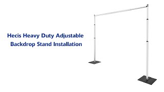 Hecis pipe and drape stand 8x10ft10x10ft adjustable heavy duty backdrop stand Instructions [upl. by Rossie]