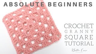 CROCHET How to Crochet a Granny Square  Absolute Beginners  Bella Coco [upl. by Nrol]