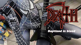 Death  Baptized in blood Lead guitar cover vocal amp lyrics Live Recording chuckschuldiner [upl. by Doll]