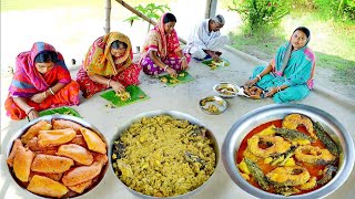 করোলা আর রুই মাছের ঝোল দিয়ে সবাই একথালা করে ভাত খেয়ে নিলো সাথে মোচার ঘন্ট আর চলকুমড়ো রেসিপি [upl. by Wiltshire]