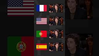 Timothee Chalamet speaking French with translation timotheechalamet timothéechalamet hollywood [upl. by Severin]