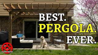 One Man Builds a PERGOLA in TWO DAYS on a Concrete Patio [upl. by Hserus344]