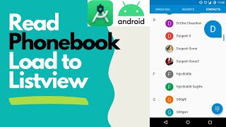 Android Studio 14 Read Contacts and Fill into a ListView [upl. by Rhtaeh904]