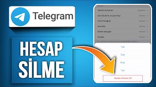 Telegram Hesabı Kalıcı Olarak Nasıl Silinir  Telegram Hesap Silme İşlemi [upl. by Studnia]