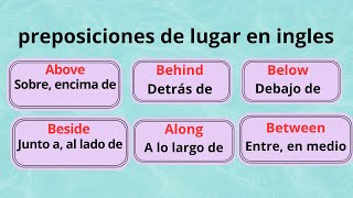 Aprende 20 preposiciones de lugar en ingles con ejemplos en frases [upl. by Dnalyr]