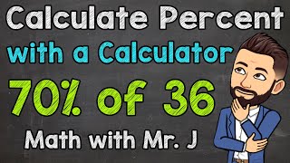 Calculate Percent with a calculator  Finding a Percentage [upl. by Naillil]