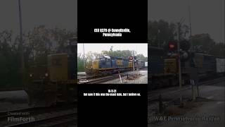 CSXT Q370  Connellsville with an SD40 amp SD503 10112021 train csx rare railroad railfan [upl. by Gnanmas]