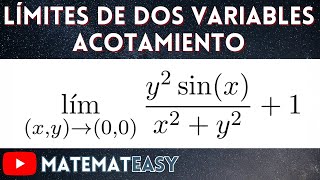 📌 Límites de Dos Variables  Acotamiento Mayoración o Estricción Ejercicio 17 [upl. by Aronel]