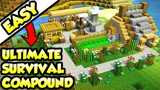 Minecraft ULTIMATE Survival MEGABase Tutorial How to Build [upl. by Ecyle]