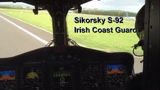 Sikorsky S92 INSIDE COCKPIT VIEW with Irish Coast Guard [upl. by Ada]