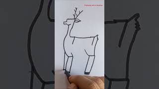 How to draw number 77777 with deer drawing step by step deer drawing short [upl. by Aroc]