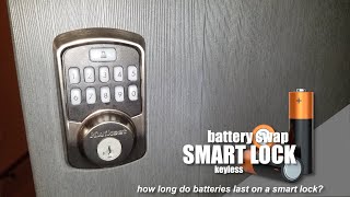 Replacing batteries on a Kwikset keyless lock  How long do batteries on a smart lock last [upl. by Briney]