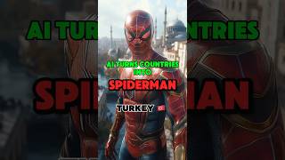 Countries as SpidermanPt2 countries aifusion spiderman midjourney midjourneyai fusion [upl. by Yeo]