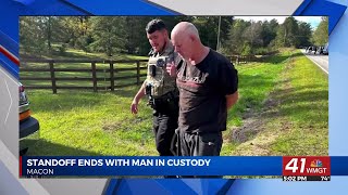 Bibb County standoff ends with man in custody [upl. by Sammer]