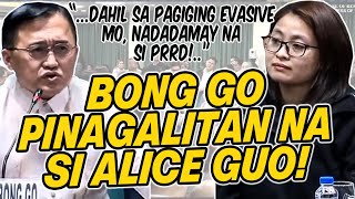 Bong Go Pinagalitan na si Alice Guo Pinagtanggol si PRRD [upl. by Atinaej]