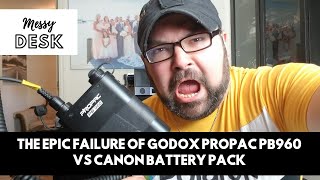 The one major FLAW of the Godox Propac PB960 vs Canon Battery Pack  Messy Studio [upl. by Anaicul]