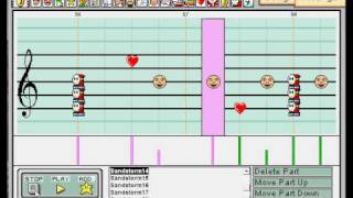 Sandstorm on Mario Paint Composer Revised with Soundfont [upl. by Honoria]