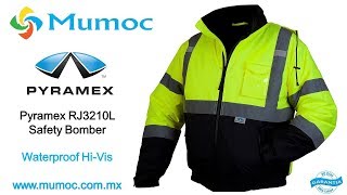 Pyramex RJ3210L HiVis Lime Safety Bomber Jacket unpacking [upl. by Schaab]