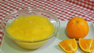 Cómo hacer crema pastelera de naranja para rellenar tartas y pasteles [upl. by Aihceyt]