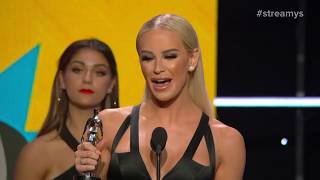 This is Everything Gigi Gorgeous Wins the Feature Award  Streamys 2017 [upl. by Stedt]