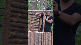 Building a Bushcraft Tree House  Building in the wild forest  Cozy TREE HOUSE treehouse wood [upl. by Einaffets]