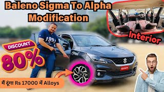 New Baleno Sigma to Alpha Modification  Baleno Genuine Accessories  Baleno Cruise Control [upl. by Esinaej212]