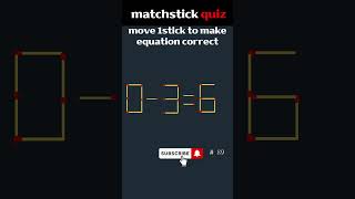 matchstick quiz move 1 stick to make equation correct89quiz braintraining brainhealth [upl. by Gaudette]