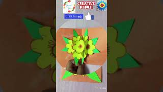 3D Pop Up Flower Birthday Card shorts diy birthdaycard birthday creativity artandcraft craft [upl. by Nilesoj448]