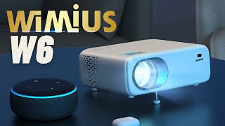 WiMiUS W6 Projector Review  9000 Lumens 4K 5G WiFi [upl. by Saidee]