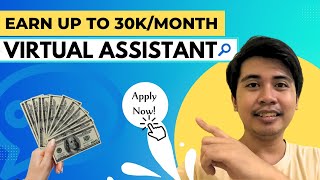 Kumita ng hanggang 30000 PHP  Month as a Virtual Assistant  Best Websites to Apply [upl. by Ecirtram]