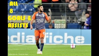 Gaetan laborde  All 8 goals amp assists 20182019 [upl. by Lleinad]