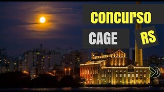 SAIU O EDITAL CONCURSO CAGE RS  EXCELENTE OPORTUNIDADE PARA ÃREA FISCAL [upl. by Arratoon435]