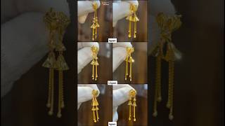 Daily wear gold earrings new model 2024Light weight gold sui dhaga earrings designs 2024suidhaga [upl. by Lyrpa]