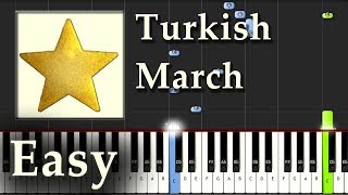 Mozart  Turkish March  Piano Tutorial Easy Synthesia  How To Play [upl. by Gnuoy]