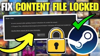 How To Fix Steam Content File Locked Error Message [upl. by Danas]