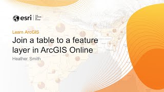 Join a table to a feature layer in ArcGIS Online [upl. by Goddart634]