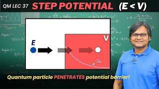 Step Potential Part II E less than V  Particle Penetrates Barrier [upl. by Nodlehs]