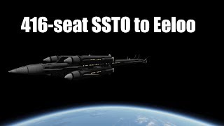 KSP 416seat SSTO to Eeloo no refueling [upl. by Sucramad]