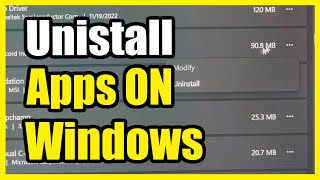 How to Uninstall Applications on your Windows 11 PC Settings Tutorial [upl. by Aihsemot25]