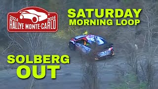 SOLBERG OUT SS10 ✓ Saturday Morning Loop Highlights  WRC RALLYE MONTE CARLO 2024 [upl. by Aehsila87]