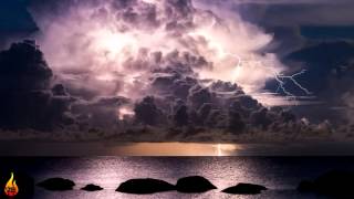 1 Hour Ocean Thunderstorm Sounds  Rain Sounds Wave Sounds Nature Sounds ♫386 [upl. by Free675]