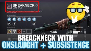 An almost god roll Breackneck auto rifle with a great perk combination Destiny 2 [upl. by Haskins]