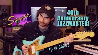 Squier Jazzmaster 40th Anniversary Vintage Edition Review and Demo [upl. by Ferdinand544]