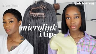 Installing Itip Microlinks On My Short Hair [upl. by Yehtomit911]