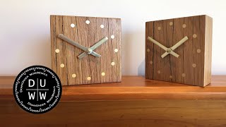 How to make a reclaimed hardwood clock [upl. by Urbannal]