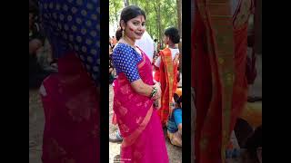 dance saree pujastyle saptamilook traditional [upl. by Elleimac]