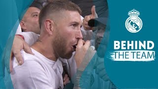 SERGIO RAMOS singing and TEAM CELEBRATION  Real Madrid 2  2 Bayern Munich [upl. by Aneled]