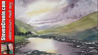 How to paint a watercolour landscape [upl. by Solracesoj]